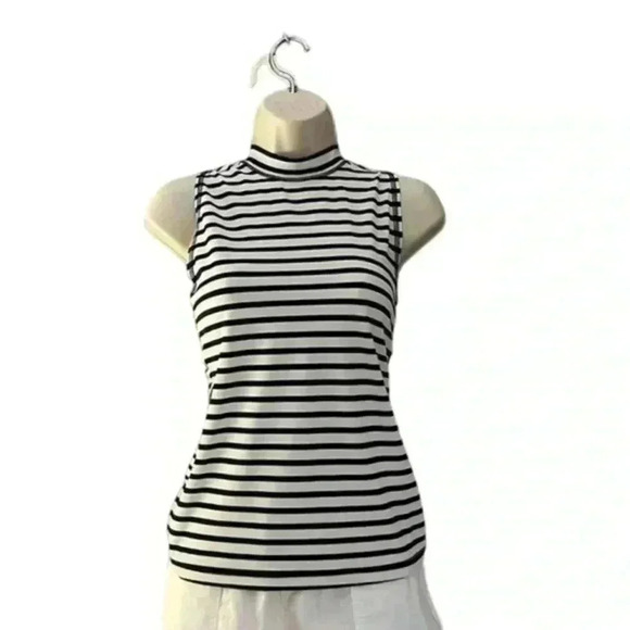 J Crew Rashguard Blue and White Striped Size Medium - Picture 1 of 4